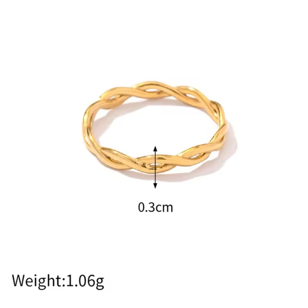 Stainless Steel Gold Ring